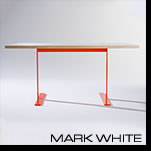 Mark White Inc - Orange legged table