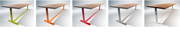 Tavola Table in 5 Additional Colors by Mark White